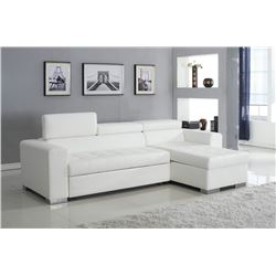 PARSON WHITE SECTIONAL PULLOUT BED W/ STORAGE