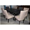 Image 1 : SALTON BLACK TABLE WITH 7 CHAIRS