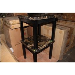 LOT OF 2 FAUX MARBLE END TABLES