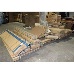 LOT OF 4 PALLETS OF MISC TABLES, CHAIRS, RAILS
