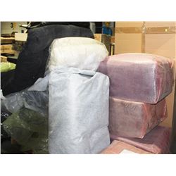 LOT OF MISC, CHEST, UPHOLSTERY PIECES, MIRRORS