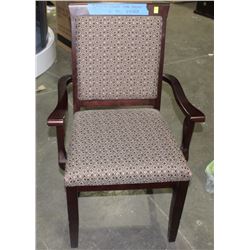 BROWN CHAIR WITH ARMS