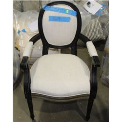 WHITE CHAIR WITH ARMS
