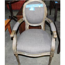 BLACK CHAIR WITH ARMS