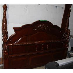 VICTORIA IVORY KING 4 POSTER HEADBOARD,FOOTBOARD