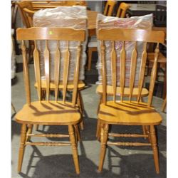 LOT OF  4 LIGHT OAK SIDE CHAIRS