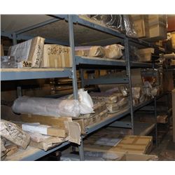 11 SEC OF EZ RECT RACKING W/ SHELFS & CONTAINS