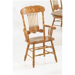 5 NEWYORKTON MED OAK CHAIRS & LOT OF EXTRA SEATS