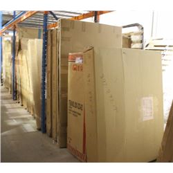 LOT OF MISC TABLE PARTS,HEADBOARDS & HUTCH