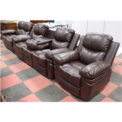 NEW NORWICH BROWN RECLINING SOFA/LOVESEAT/CHAIR