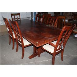 CARLOS DINING TABLE W/ 4 SIDE CHAIRS, 2 ARM CHAIRS