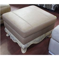 SARNIA LEATHER OTTOMAN