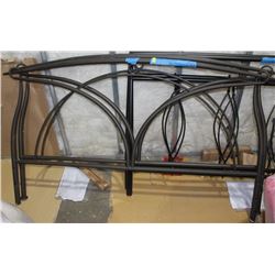 BROWN METAL QUEEN HEADBOARD,FOOTBOARD