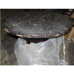 DENNISON FAUX MARBLE DINING TABLE, TOP PEELING