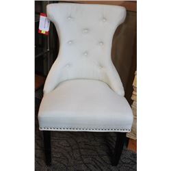 LOT OF 2 SERENA CREAM ACCENT CHAIR