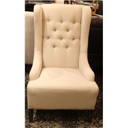 VALENCIA IVORY FABRIC ACCENT CHAIR