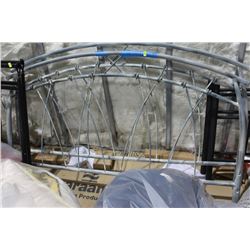 GREEN SANDY QUEEN HEADBOARD, FOOTBOARD