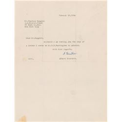 Albert Einstein Typed Letter Signed with Annotated Carbon Copy