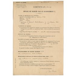 Marie Curie Document Signed