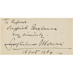 Guglielmo Marconi Signature