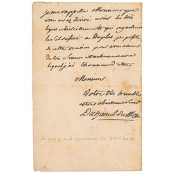 Henri-Louis Duhamel du Monceau Autograph Letter Signed