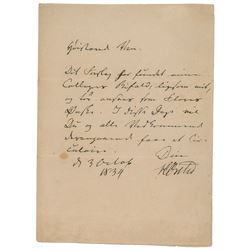 Hans Christian Orsted Autograph Letter Signed