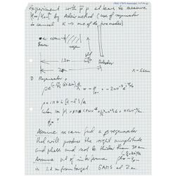 Jack Steinberger Handwritten Notes