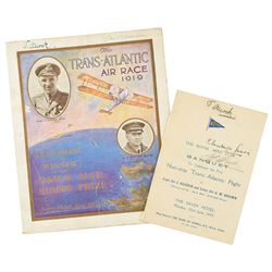 John Alcock and Arthur Brown Pair of Signed Menus