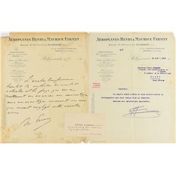 Maurice Farman Autograph Letter Signed