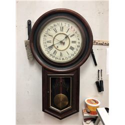 Ansonia Wall Regulator Calendar Clock