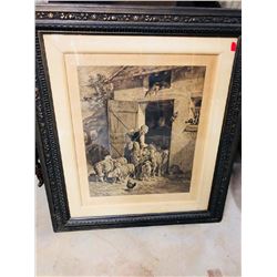 Shepardess Framed Etching