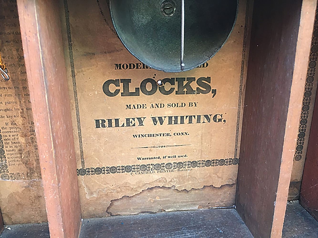 Riley Whiting Column and Splat Shelf Clock