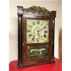 Eli Terry, Jr. Stenciled Column and Splat Shelf Clock