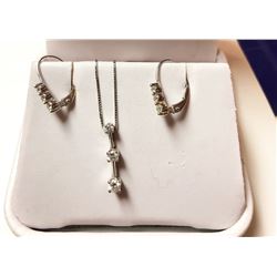 Diamond Necklace and Earring Set