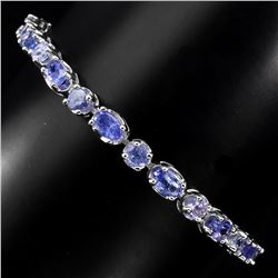 Natural 6x4mm Top Blue Violet Tanzanite Bracelet