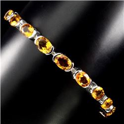 Natural 7x5mm Top Rich Yellow Citrine Bracelet