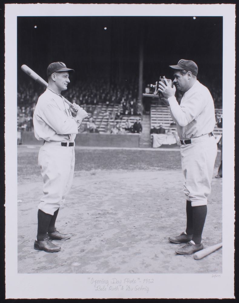 The Hulton Archive Babe Ruth Lou Gehrig Opening Day Photo Limited Edition 18x23 Fine Art Giclee