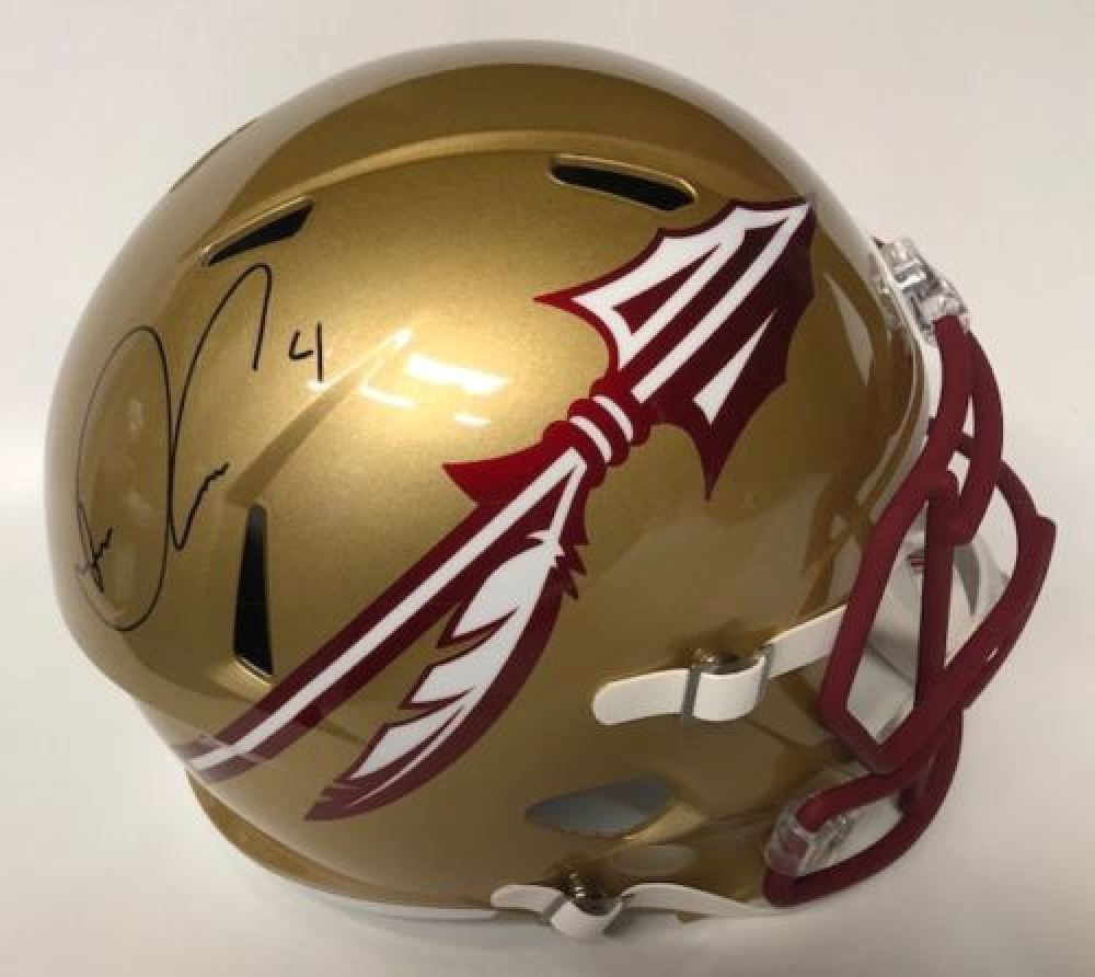dalvin cook autographed helmet
