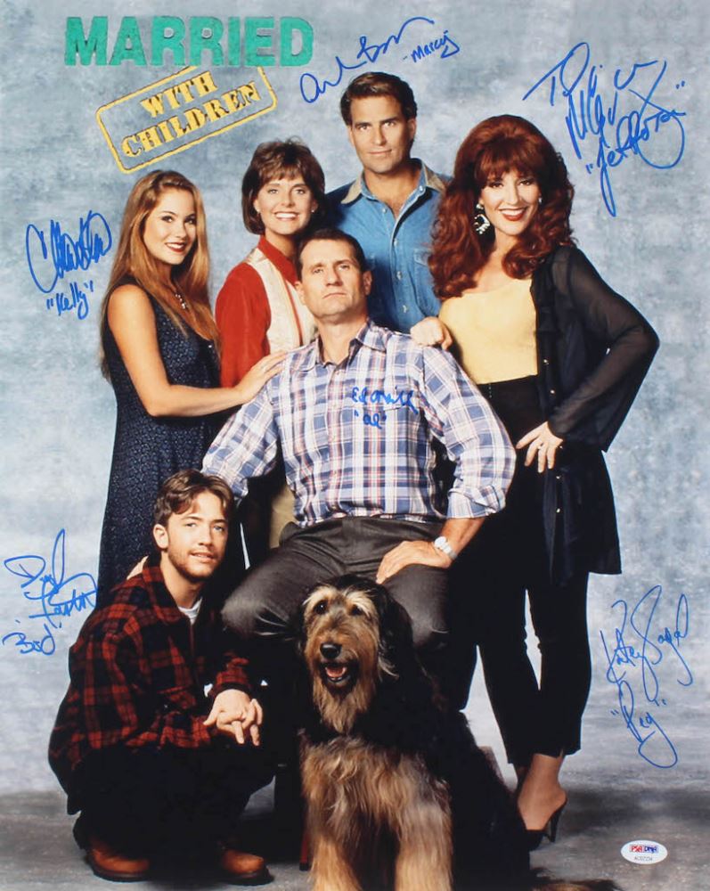 Married With Children 16x20 Photo Cast Signed By 6 With Ed Oneill