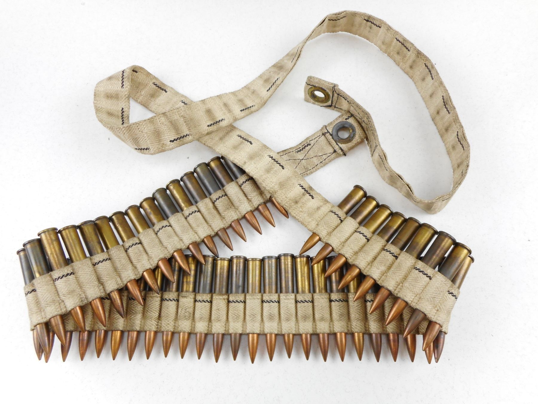 3 Gun Ammo Belt 8 .303 BRITISH AMMO ON BELT