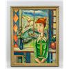 Image 1 : Cuban Oil on Canvas Portrait Signed Mijares