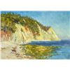 Image 1 : Artist Signed KPM Russian Oil on Paper Seaside