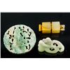 Image 2 : 3 Assorted Chinese Jade and Jadeite Carved Pendant