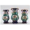 Image 4 : Set of Three Chinese Famille Rose Porcelain Vases