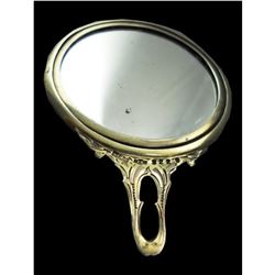Art Deco Sterling Silver & Enamel Purse Mirror