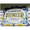 Image 1 : VINTAGE PIONEER FEEDS EMBOSSED TIN SIGN