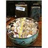 Image 1 : 2 ANTIQUE COW BELLS & TIN OF BUTTONS