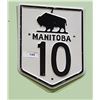 Image 1 : HEAVY GAUGE METAL MANNITOBA HIGHWAY 10 BUFFALO SIGN