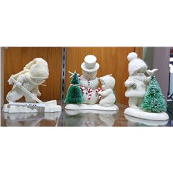 3 SNOWBABIES FIGURINES