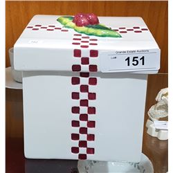 FITZ AND FLOYD CHRISTMAS PRESENT PORCELAIN COOKIE JAR